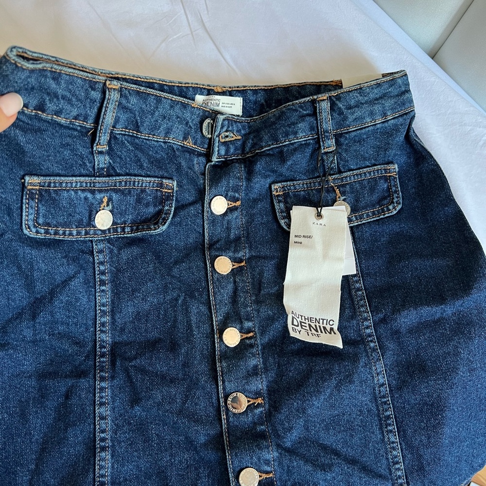 ZARA mini denim skirt